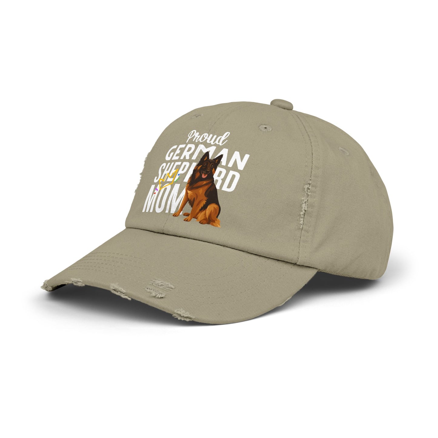 Proud German Shepherd Mom Distressed Cap - Unisex Pet Lover Hat