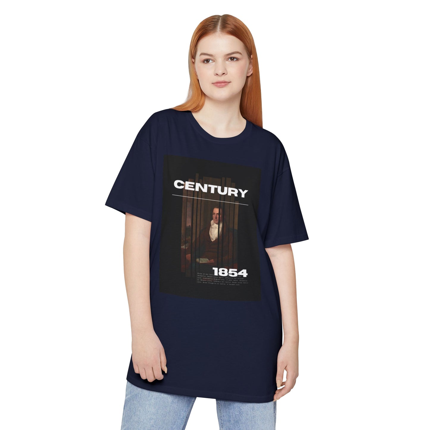 Urban Graphic Tee - Century 1854, Unisex Long Body Tee, Casual Streetwear, Perfect Gift for Art Lovers, Hipster Fashion