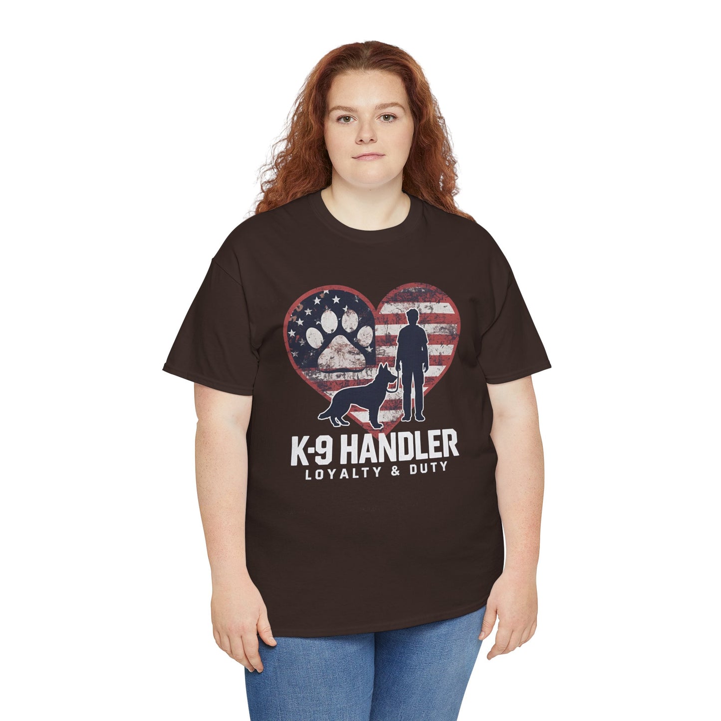 K-9 Handler Heart Tee | Loyalty & Duty T-Shirt | Dog Lover Gift, Police Support Shirt