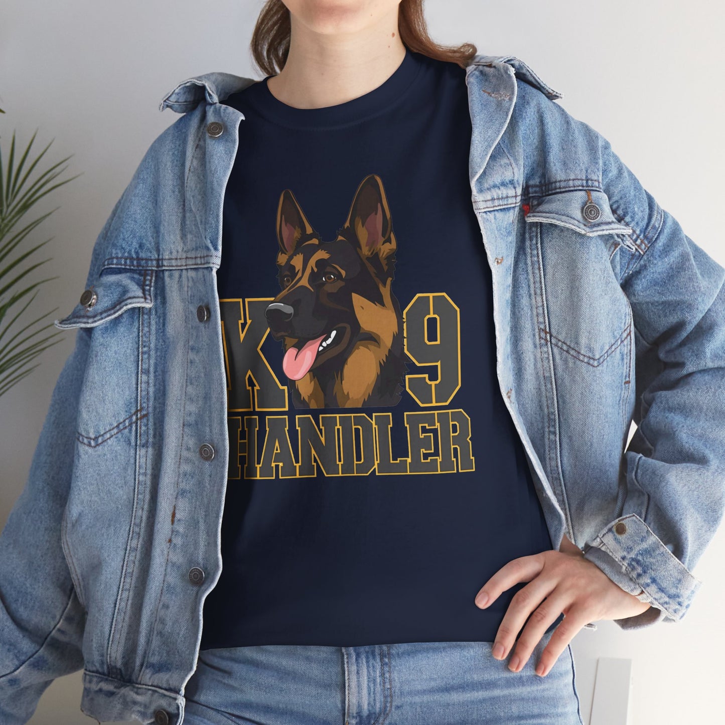German Shepherd K9 Handler Tee, Perfect for Dog Lovers, Gift for Pet Owners, Unisex Cotton T-Shirt