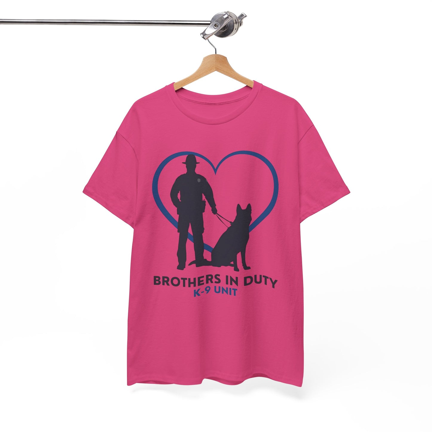 Heartfelt K-9 Unit Tee - Brothers In Duty | Police Officer Gift, Dog Lover Shirt, Law Enforcement Apparel