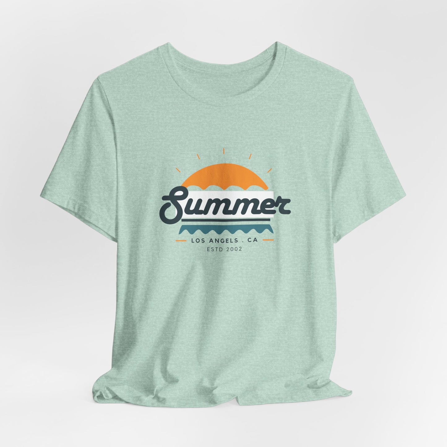 Summer Vibes Unisex Jersey Short Sleeve Tee, Beach Shirt, Casual Summer Wear, Gift for Friends, Coastal Adventure Top, LA Style Tee