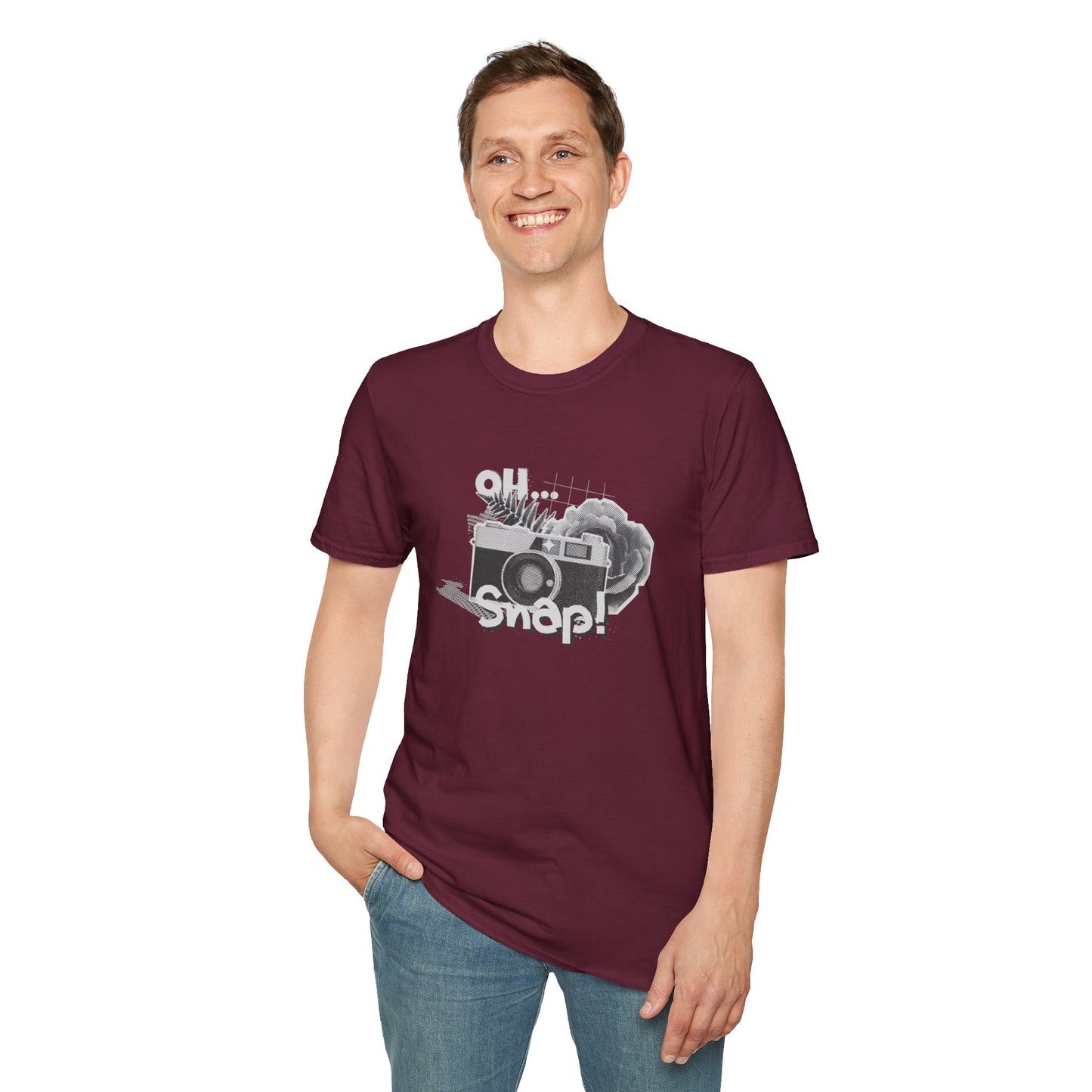 Oh Snap! Graphic T-Shirt, Photography Gift, Unisex Casual Tee, Perfect for Photographers, Photography Lover Apparel