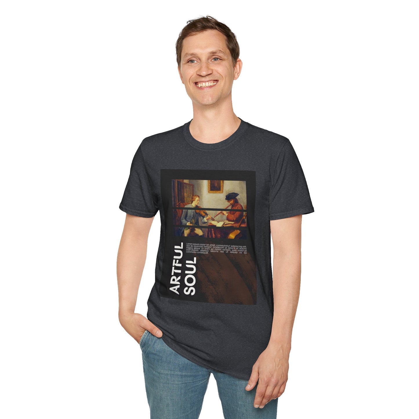 Artful Soul Unisex Softstyle T-Shirt, Artistic Tee, Gift for Art Lovers, Casual Wear, Creative Fashion, Art Enthusiast Shirt