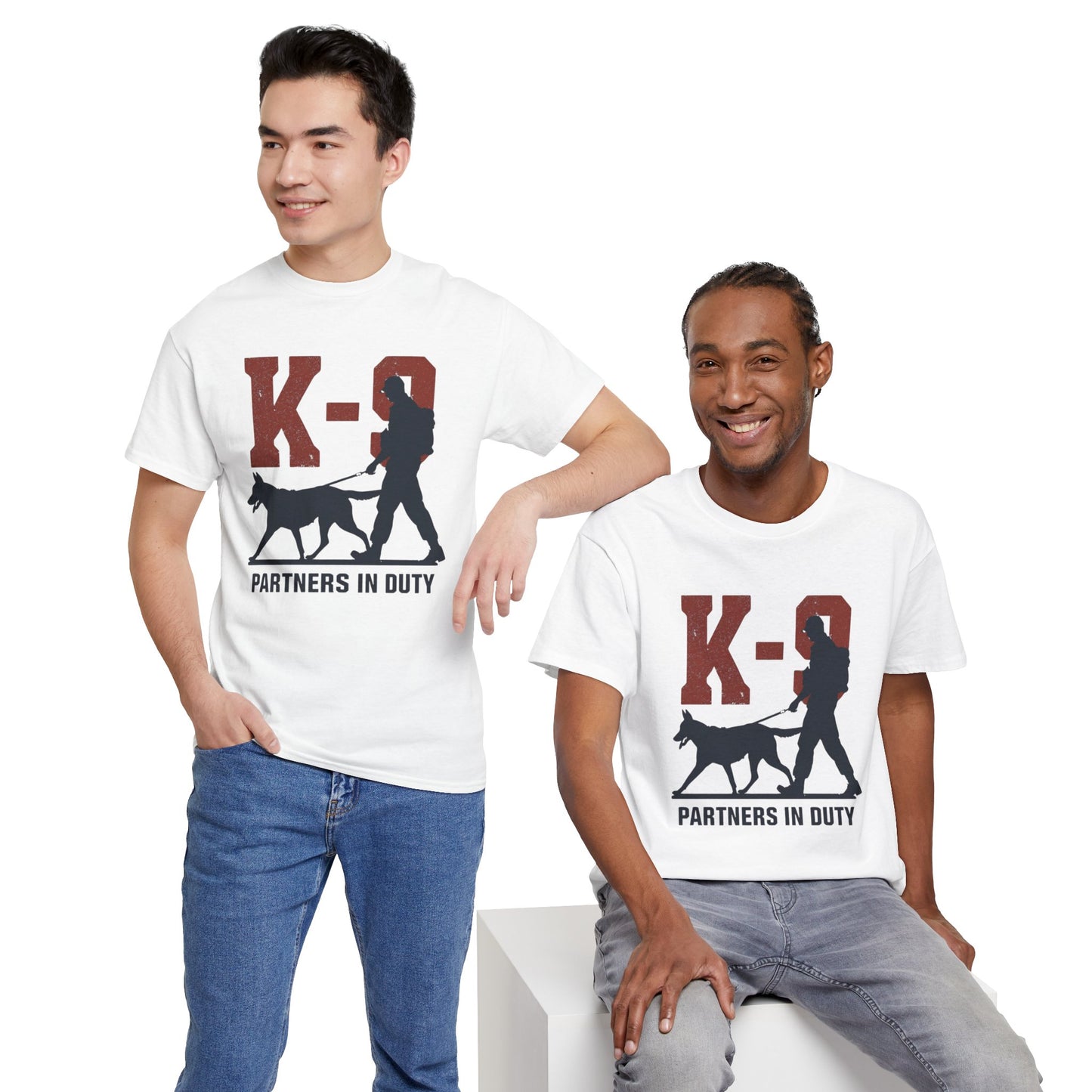 K-9 Partners in Duty Tee, Dog Handler T-Shirt, Dog Lover Tee, Police Dog Apparel, Dog Owner T-Shirt