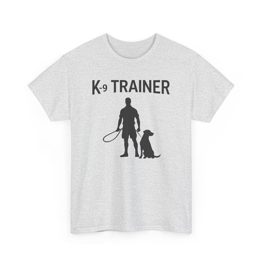 K-9 Trainer  Heavy Cotton T-Shirt, Dog Owner Gift, Police Dog Shirt, Animal Enthusiast Apparel, Casual Style Tee