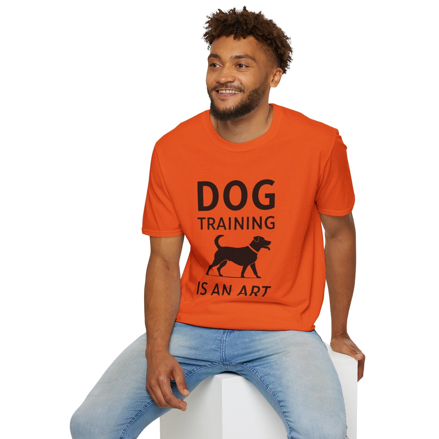 Dog Training is an Art Unisex Softstyle T-Shirt, Dog Lover Gift, Pet Training Apparel, Dog Owner Tee, Casual Wear, Gift for Dog Trainers
