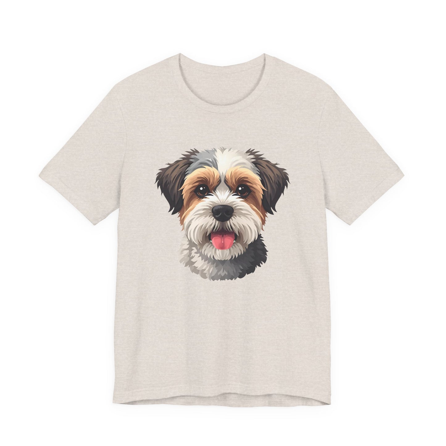 Unisex Dog Lover T-Shirt Featuring a 3D Design of Cute Fluffy Bichon Frise Mix | Gift for Dog Owners