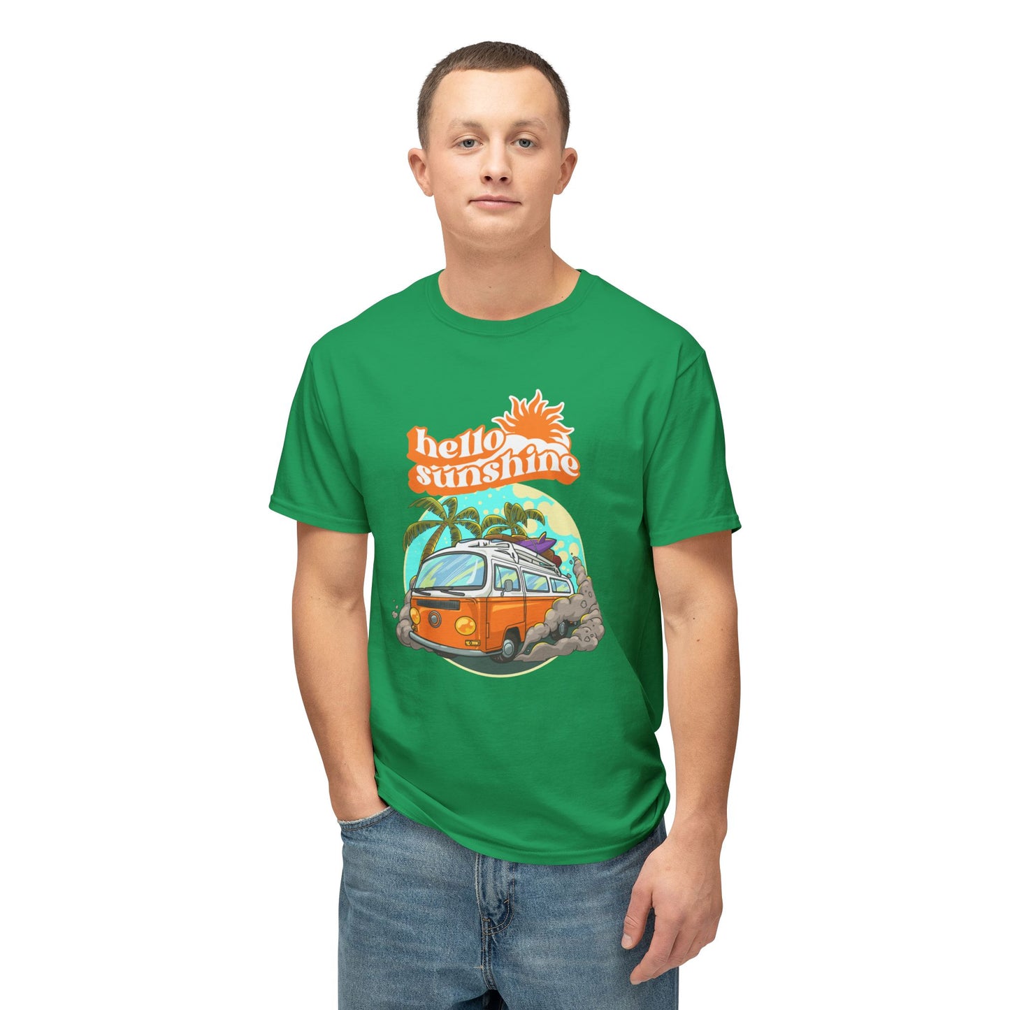Hello Sunshine Beach Vibe T-Shirt, Summer Tee, Vacation Shirt, Gift for Travelers, Cool Graphic Tee