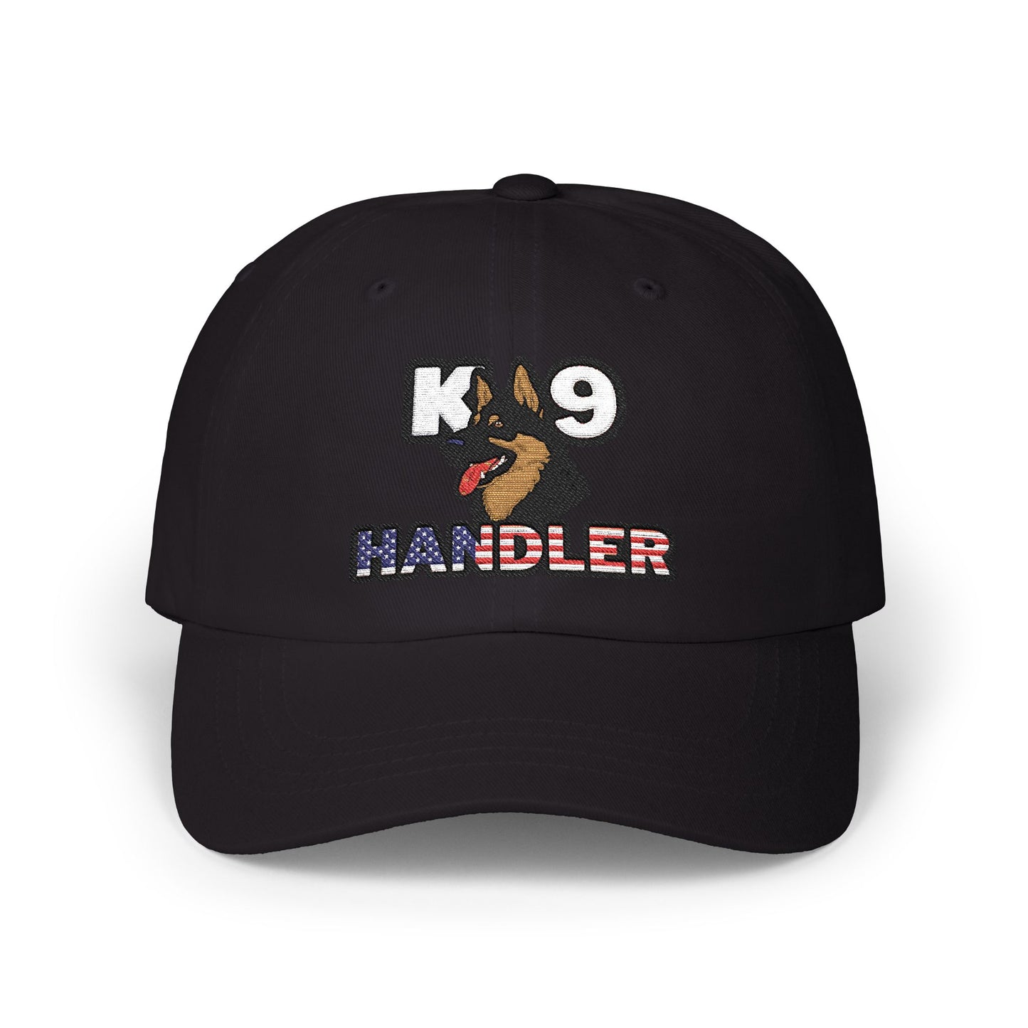 Embroidered K9 Handler Classic Dad Cap Featuring a German Shepherd