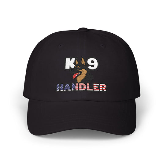 Embroidered K9 Handler Classic Dad Cap Featuring a German Shepherd