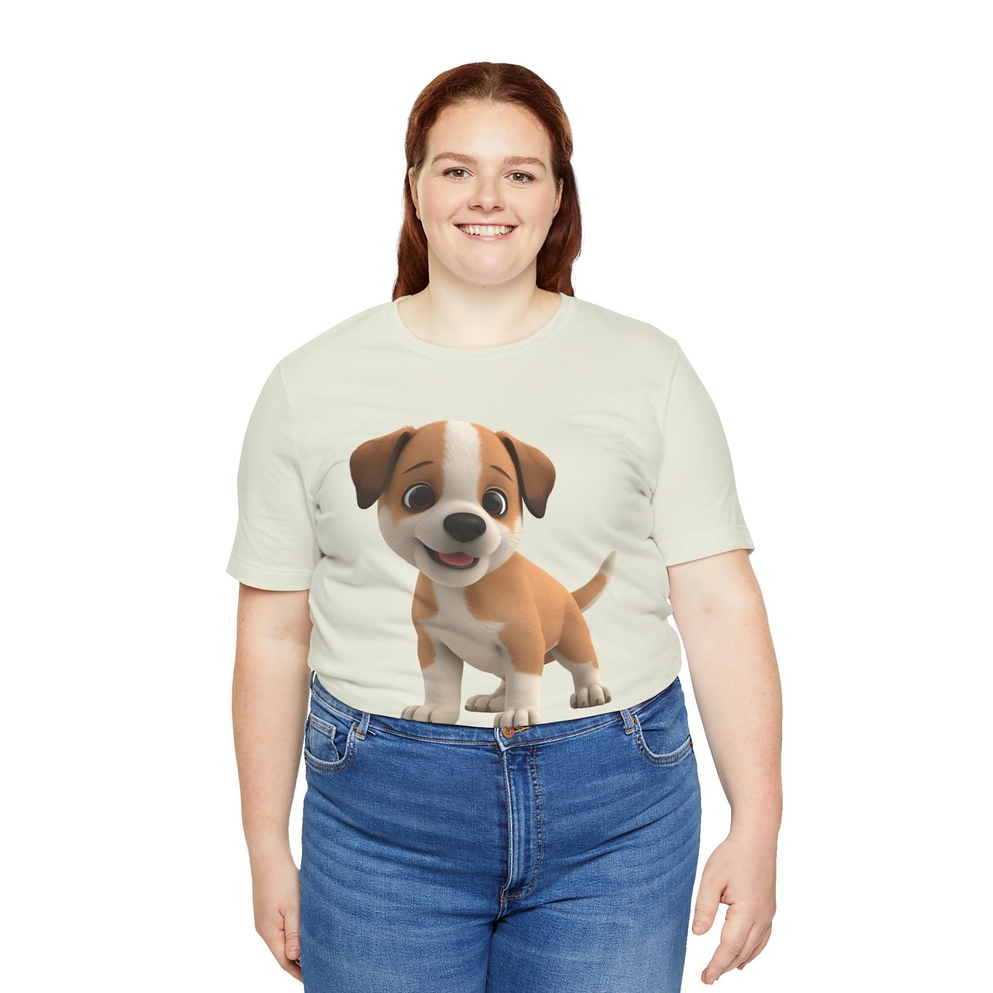 Cute Dog 3D Graphic Tee, Fun Animal Shirt, Dog Lover Gift, Playful Fashion Statement