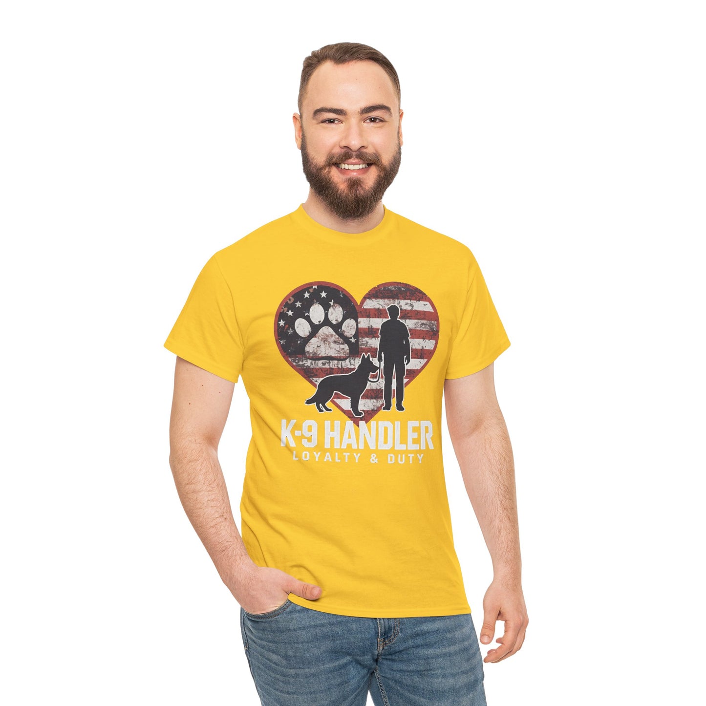 K-9 Handler Heart Tee | Loyalty & Duty T-Shirt | Dog Lover Gift, Police Support Shirt