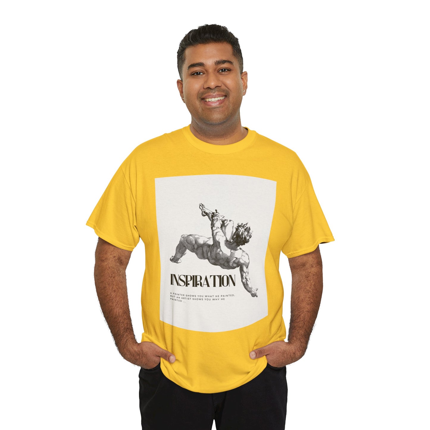 Inspiration Unisex Heavy Cotton Tee, Motivational Shirt, Gift for Artists, Casual Wear, Quote T-Shirt, Birthday Gift