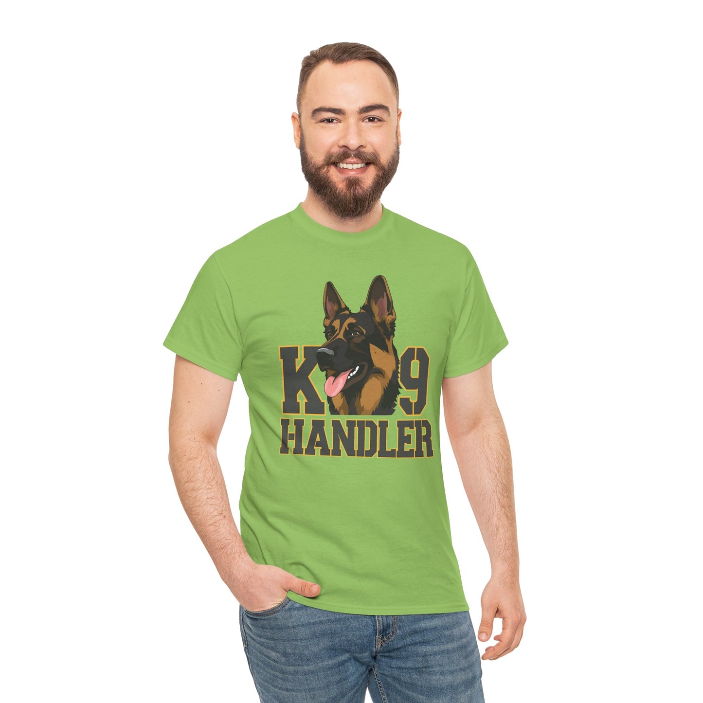 German Shepherd K9 Handler Tee, Perfect for Dog Lovers, Gift for Pet Owners, Unisex Cotton T-Shirt