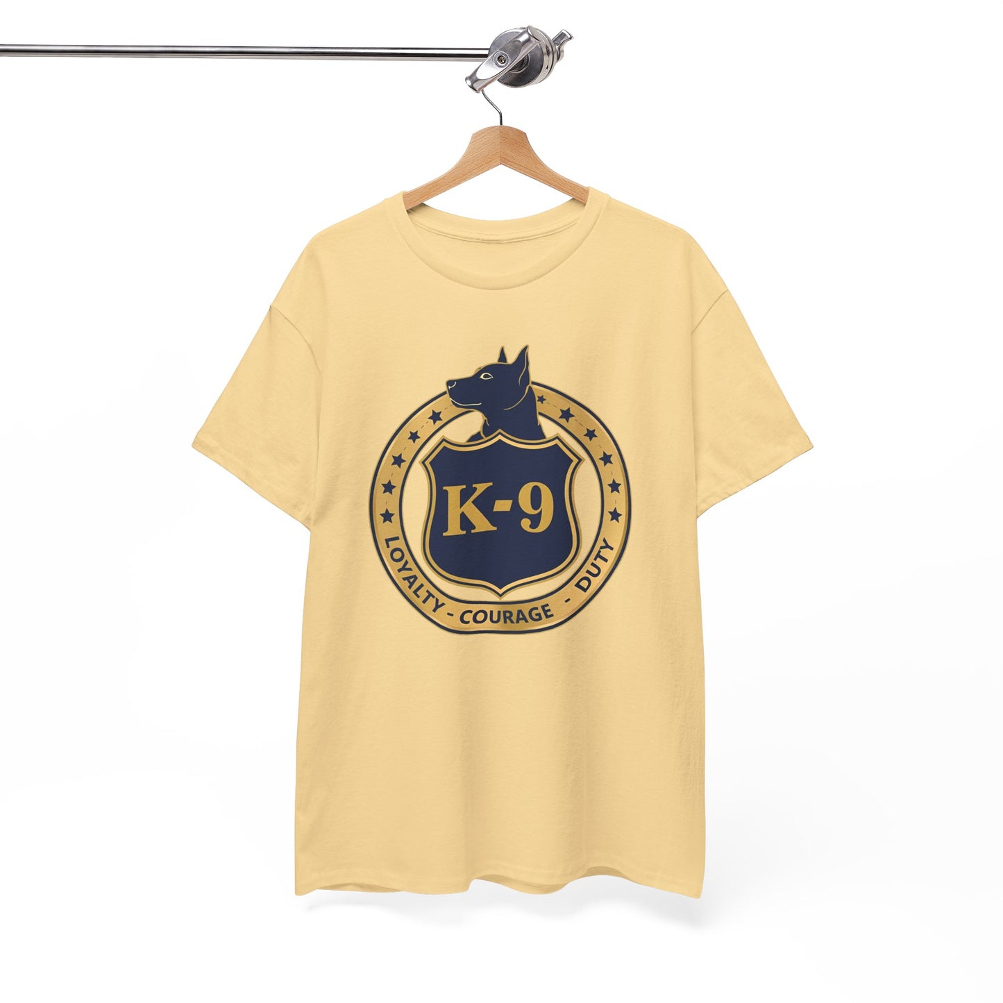 K-9 Police Unisex Heavy Cotton Tee - Loyalty Courage Duty | Dog Lover Gift, Law Enforcement Apparel, Dog Training Shirt