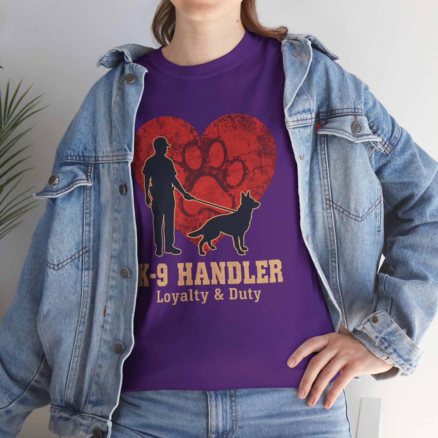 K-9 Handler Heart Tee - Loyalty & Duty, Dog Lover Gift, Pet Owner Apparel