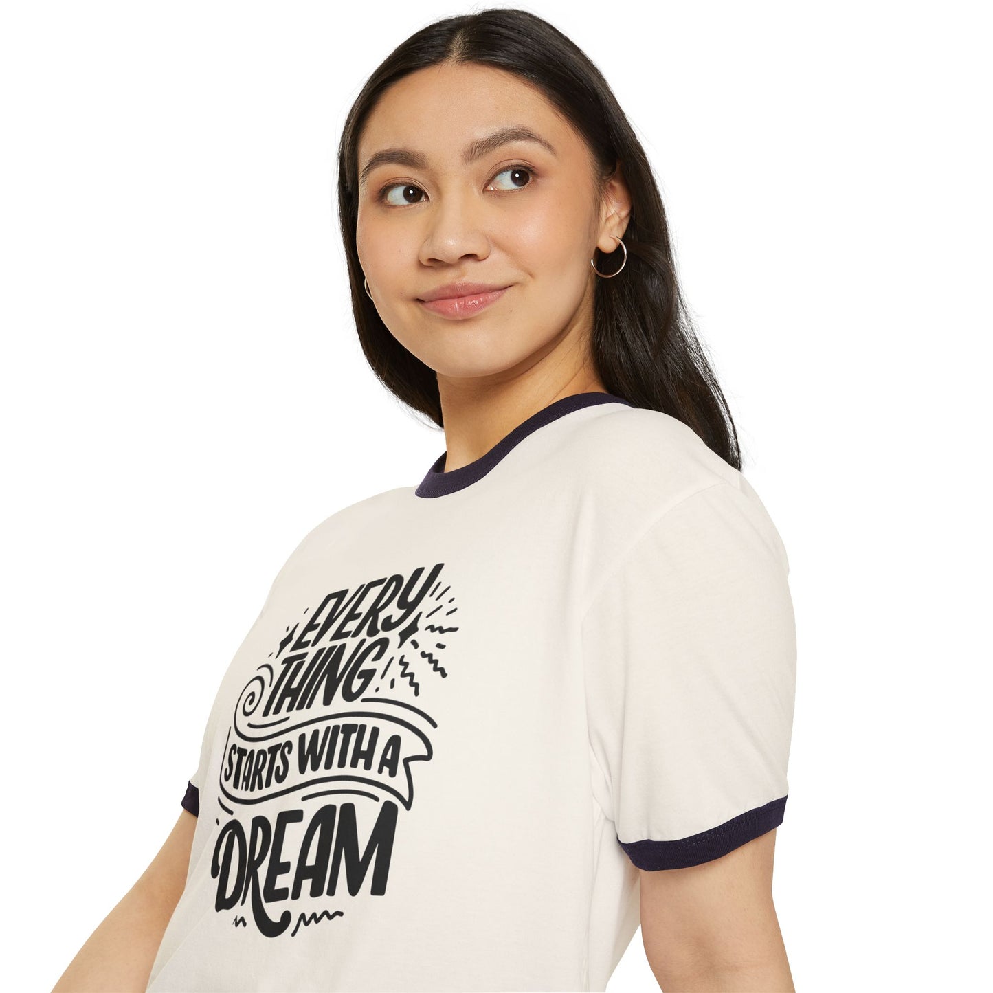 Inspirational Dream T-Shirt - Everything Starts With a Dream, Unisex Cotton Tee for Motivation, Gift for Dreamers, Positive Quote Tee