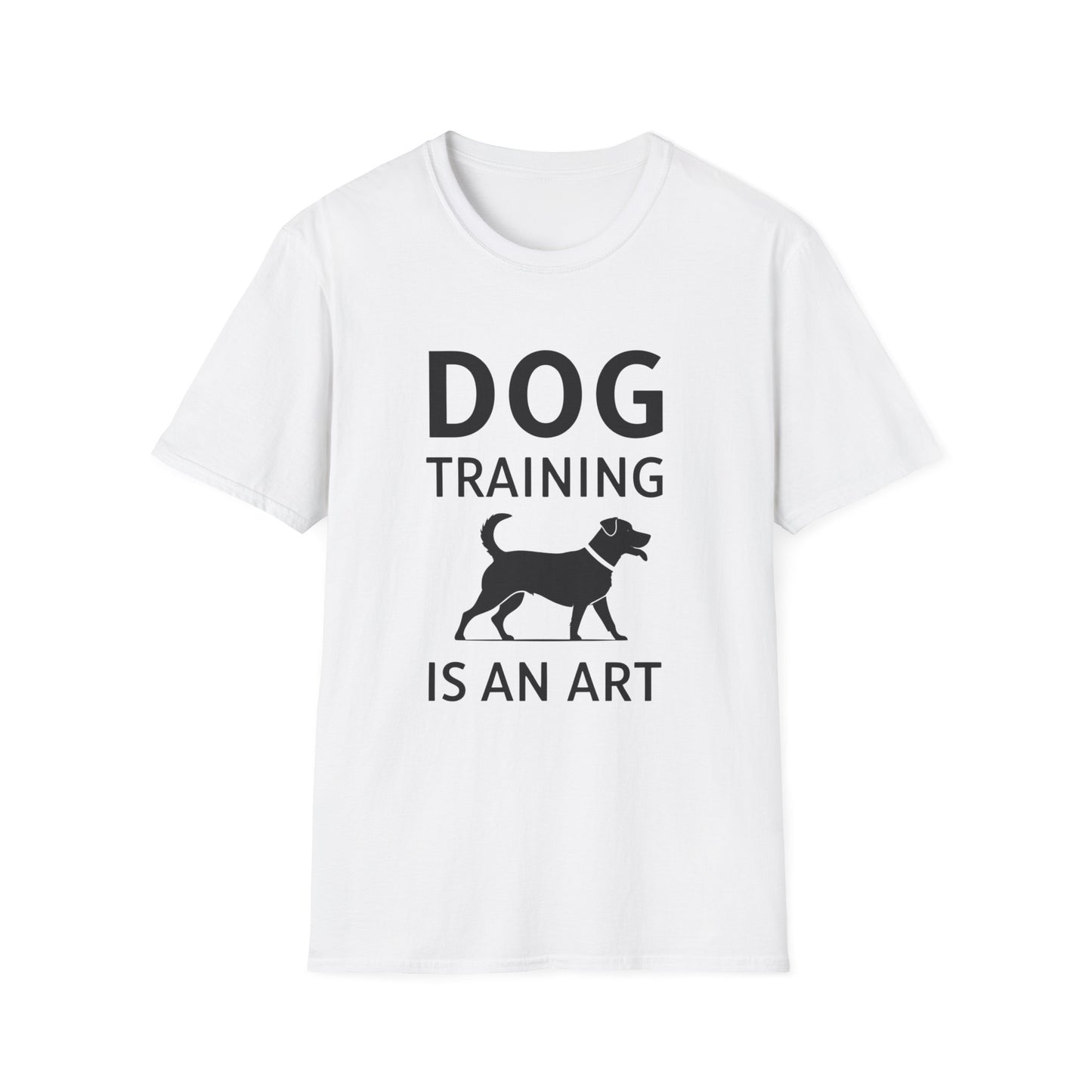 Dog Training is an Art Unisex Softstyle T-Shirt, Dog Lover Gift, Pet Training Apparel, Dog Owner Tee, Casual Wear, Gift for Dog Trainers