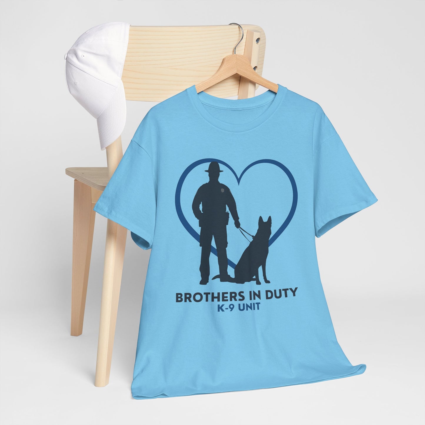 Heartfelt K-9 Unit Tee - Brothers In Duty | Police Officer Gift, Dog Lover Shirt, Law Enforcement Apparel
