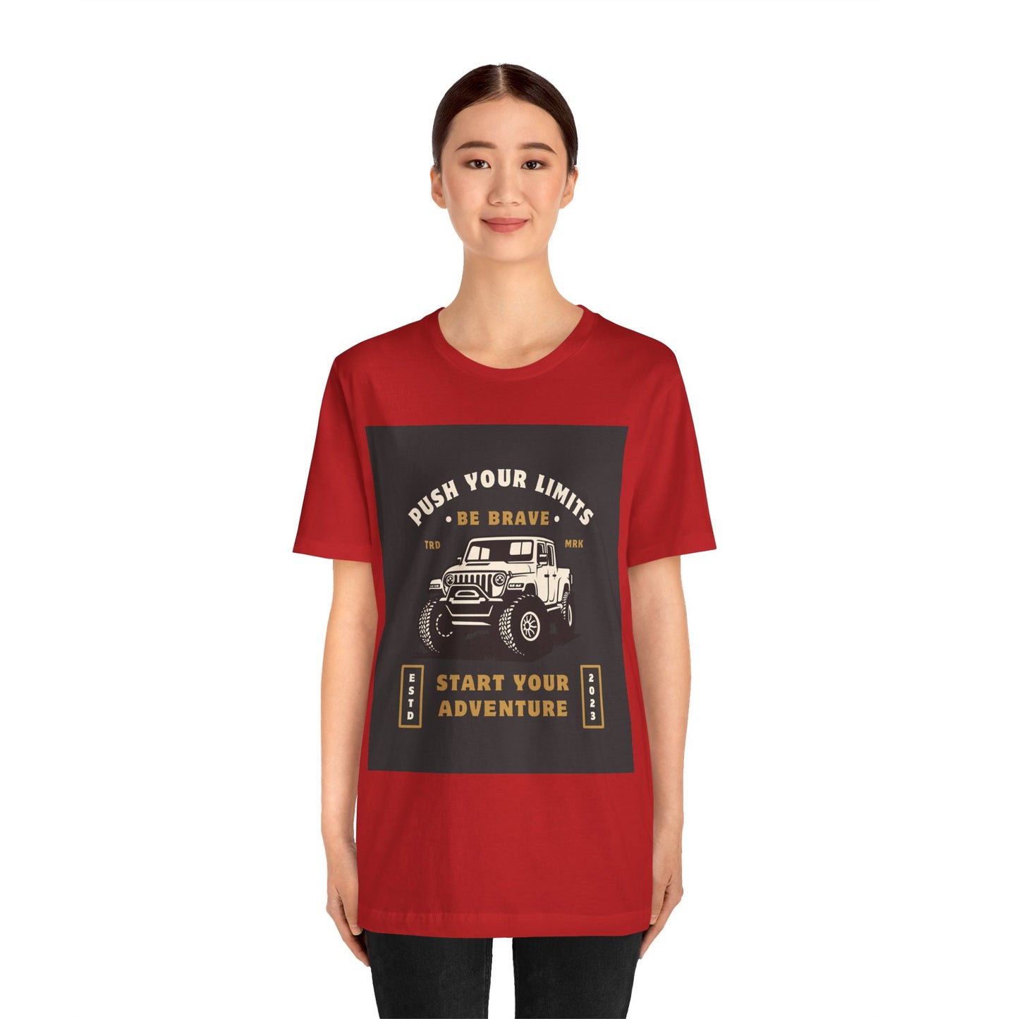 Push Your Limits Adventure-Inspiring Unisex Jersey Tee, Outdoor Shirt, Motivational T-Shirt, Gift for Adventurers, Hiking Apparel, Travel Tee