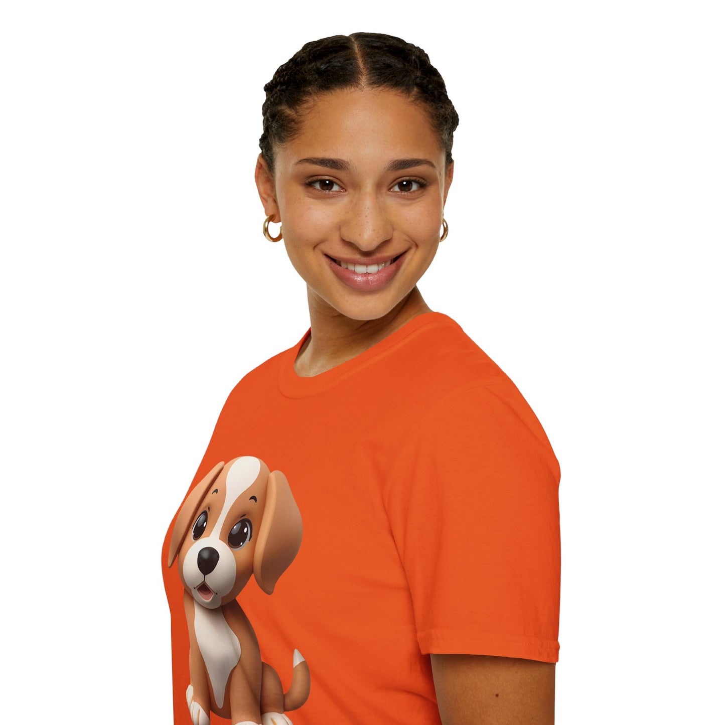 Adorable Puppy 3D Graphic T-Shirt for Dog Lovers, Cute Pet Shirt