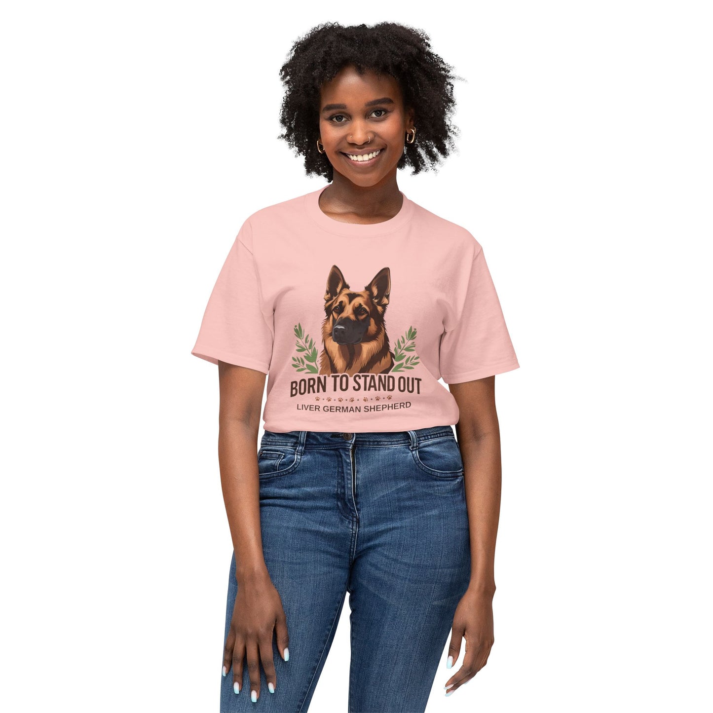 Born to Stand Out Unisex Dog Lover T-Shirt, Liver German Shepherd Shirt, Pet Owner Gift, Animal Lover Apparel, Birthday Gift Idea, Summer Style
