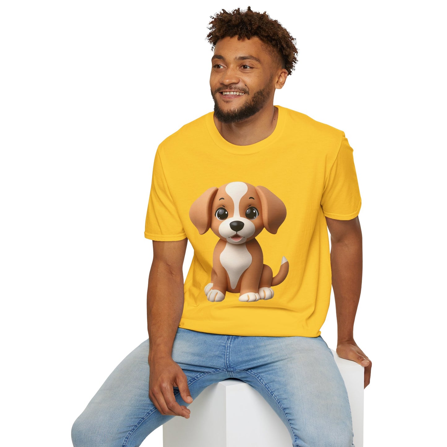 Adorable Puppy 3D Graphic T-Shirt for Dog Lovers, Cute Pet Shirt