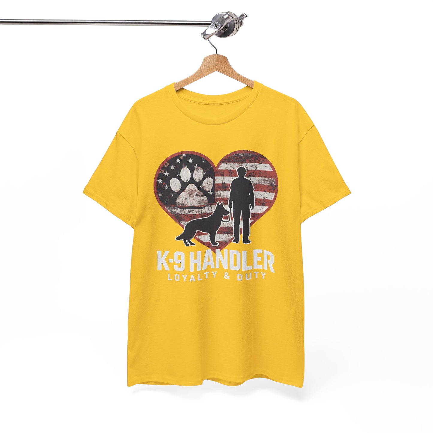 K-9 Handler Heart Tee | Loyalty & Duty T-Shirt | Dog Lover Gift, Police Support Shirt