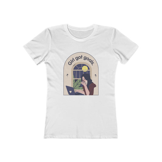 Motivational Girl Got Goals Tee, Graphic Tee for Women, Goal-Setting Shirt, Casual Outfit, Gift for Women