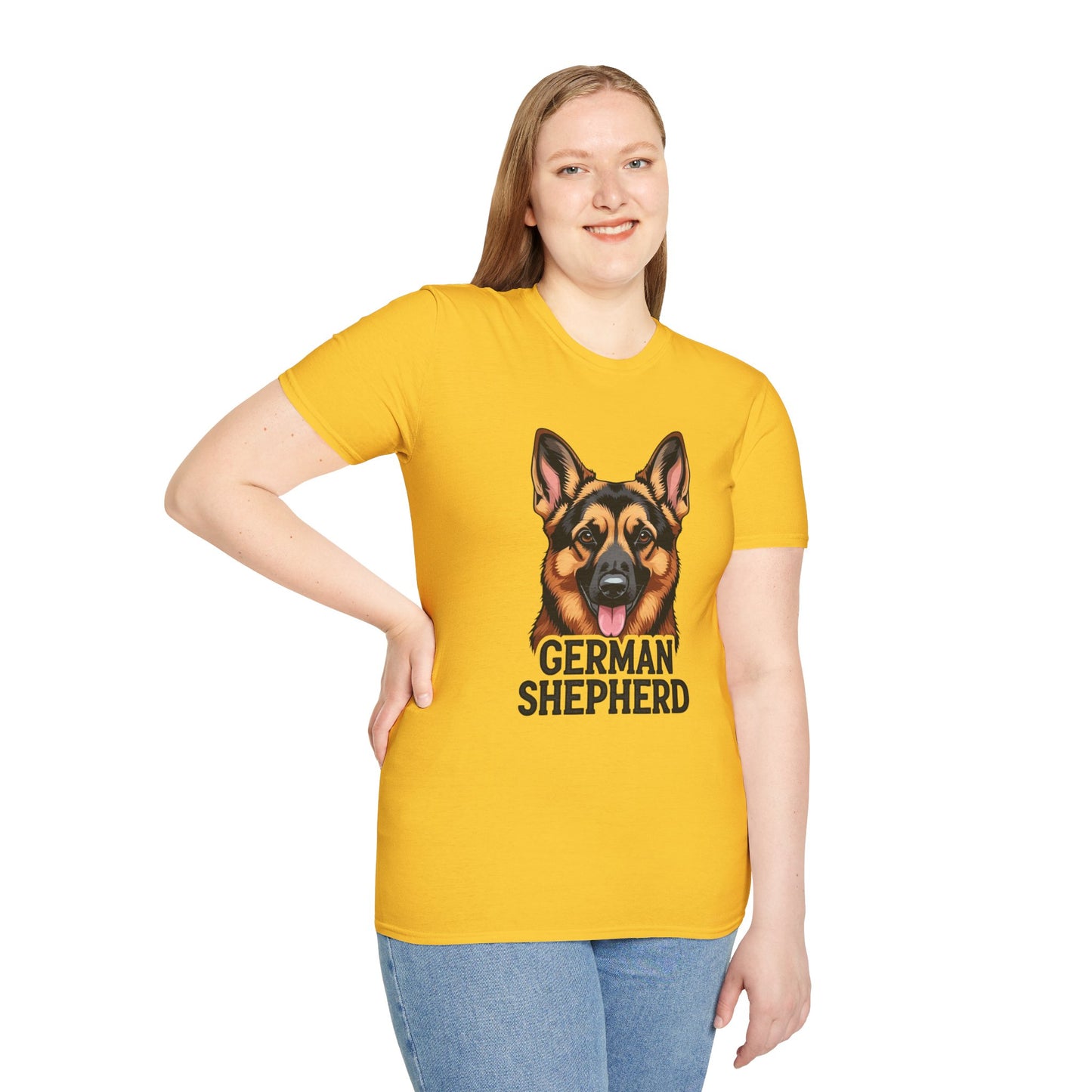 German Shepherd Unisex T-Shirt, Dog Lover Gift, Pet Parent Apparel, Cute Animal Shirt, Birthday Gift Idea, Casual Wear