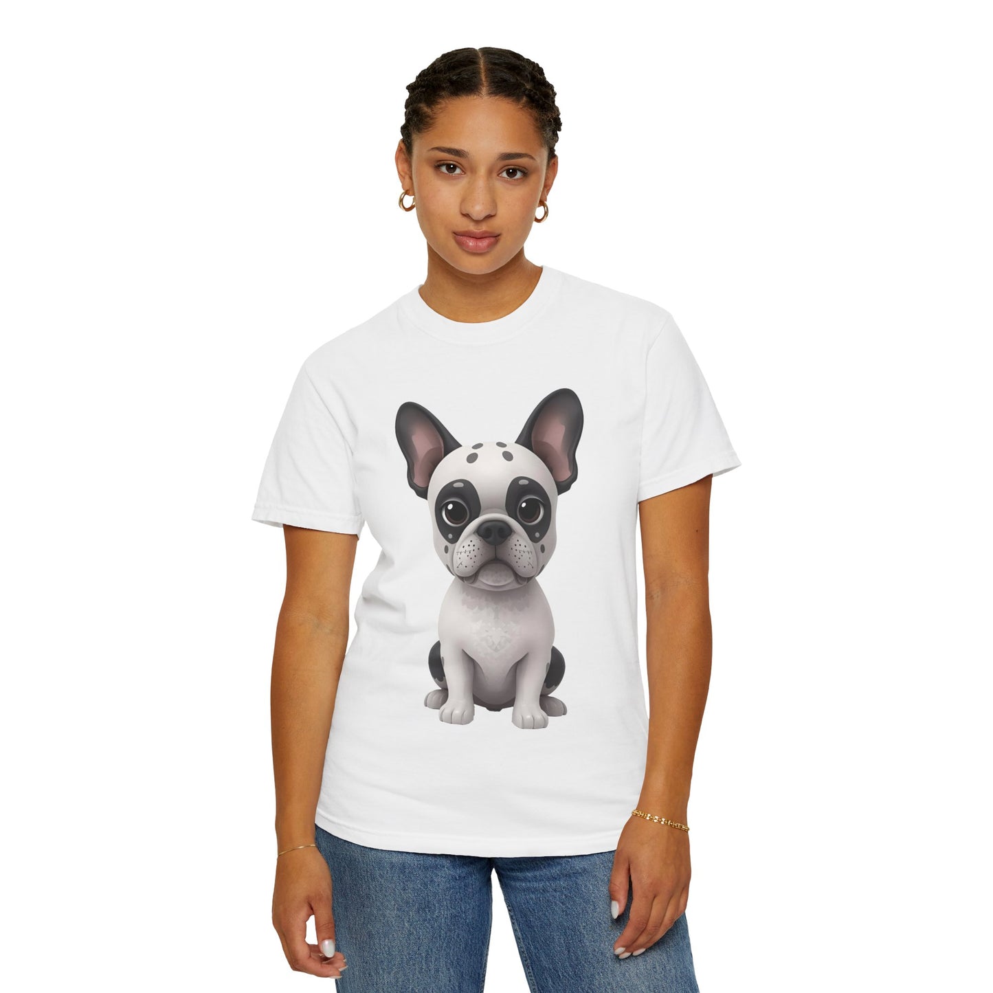 Cute 3D Design French Bulldog Unisex T-shirt, Animal Lover Gift