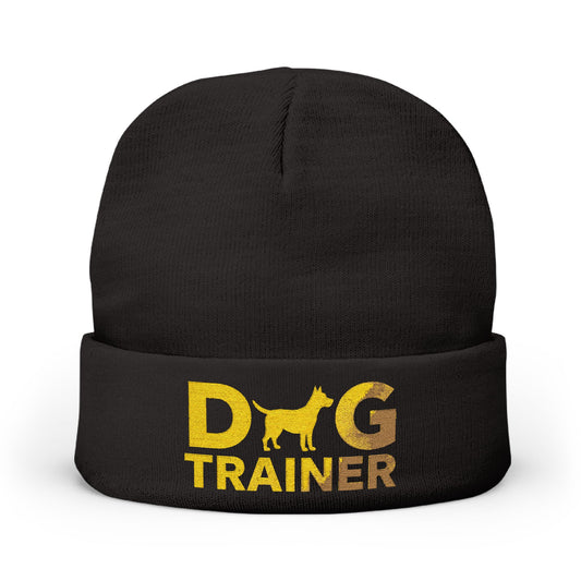 Dog Trainer Embroidered Knit Beanie, Cozy Winter Accessory, Pet Lover Gift, Dog Owner Beanie