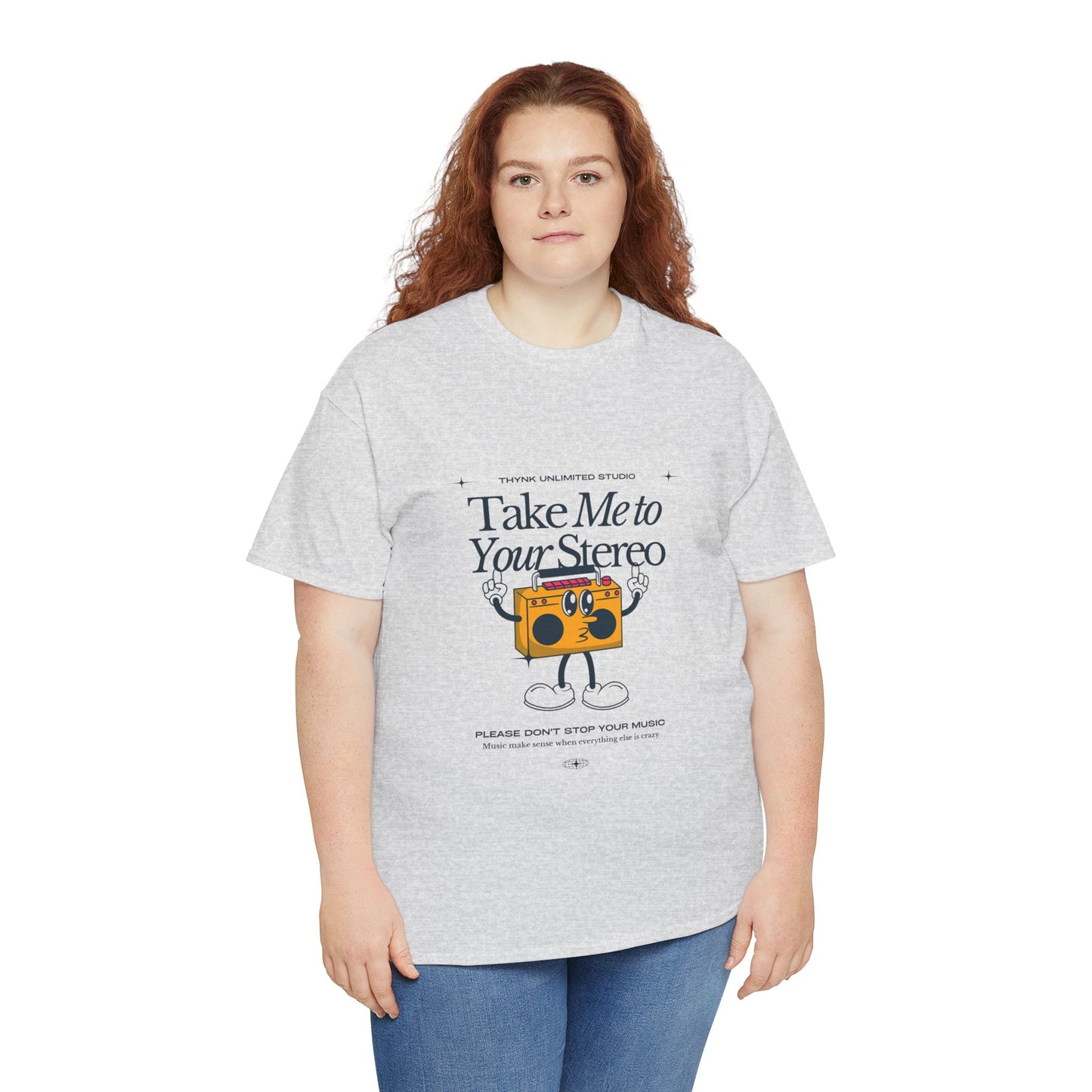 Retro Music Lover Tee - Take Me To Your Stereo, Vintage Style Shirt, Graphic T-Shirt, Unisex Cotton Top, Perfect Gift for Musicians, Summer Outfit