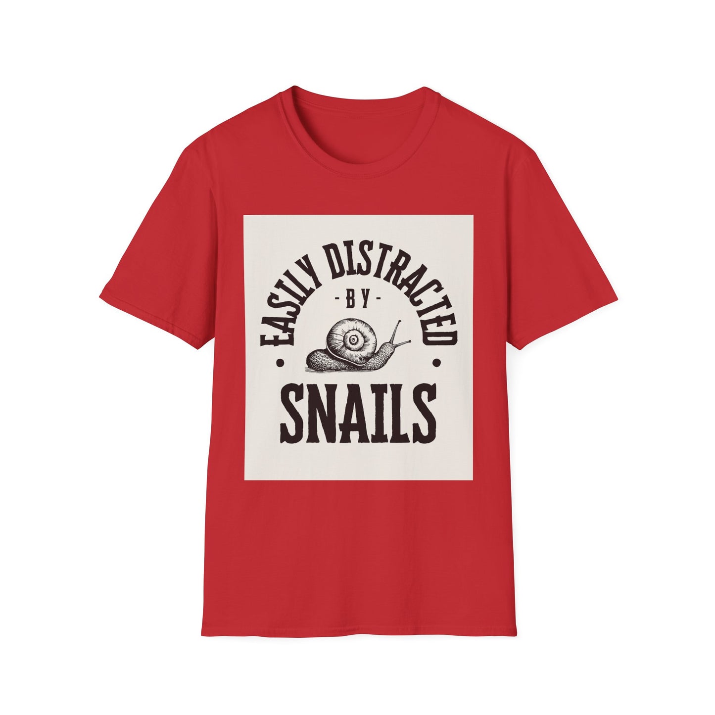 Easily Distracted by Snails Vintage T-Shirt, Funny Snail Tee, Gift for Nature Lovers, Humorous Graphic Shirt, Cute Casual Wear