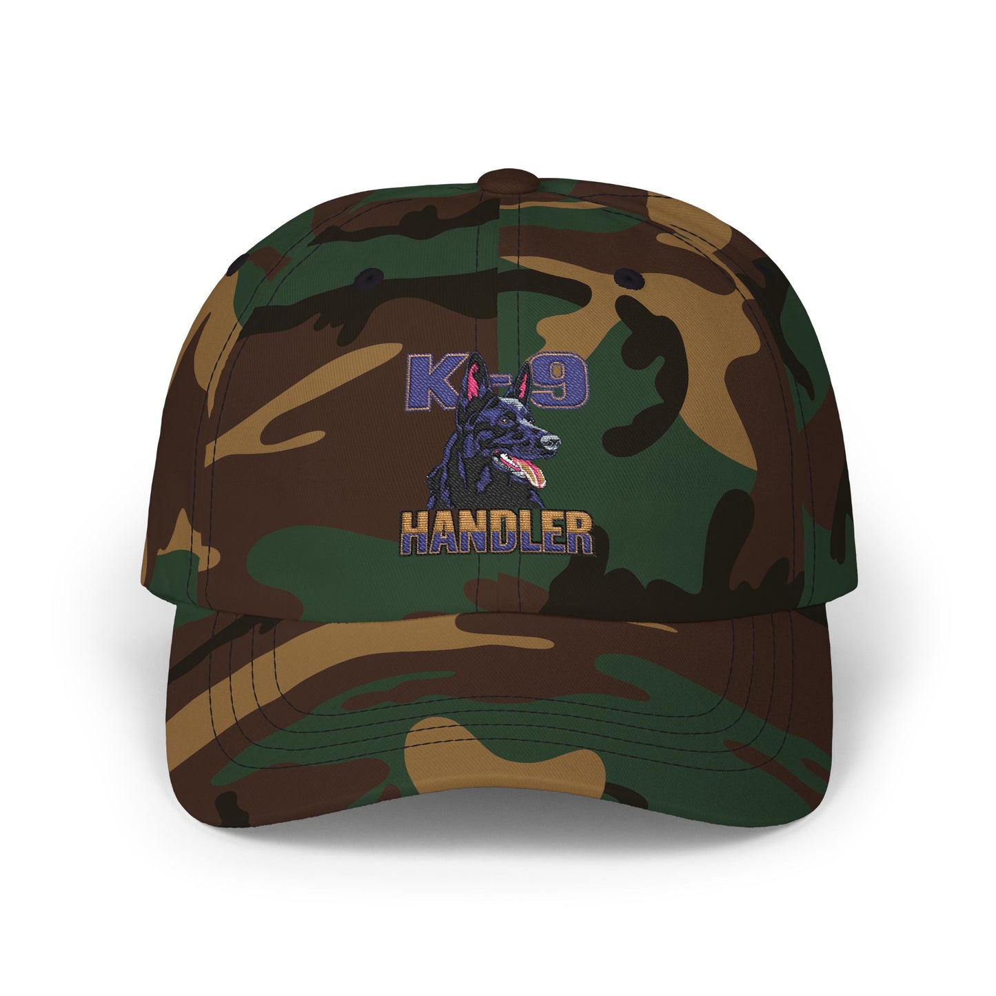 Embroidered K9 Handler Classic Dad Cap - Featuring a Black German Shepherd, Adjustable Cap for Pet Owners, Outdoor Hat