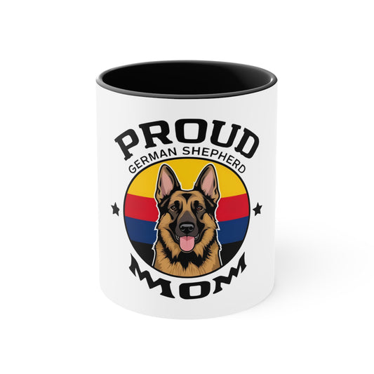 Proud German Shepherd Mom Mug, Dog Lover Gift, Pet Owner Coffee Cup, Canine Enthusiast Present, Animal Mom Accent Mug