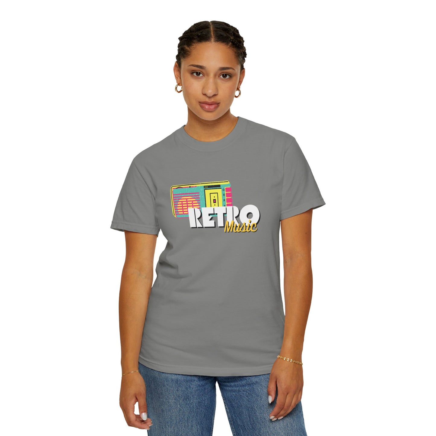 Retro Music T-Shirt, Vintage Style Tee, Unisex Garment-Dyed Shirt, Perfect for Music Lovers, Great for Festivals and Gifts