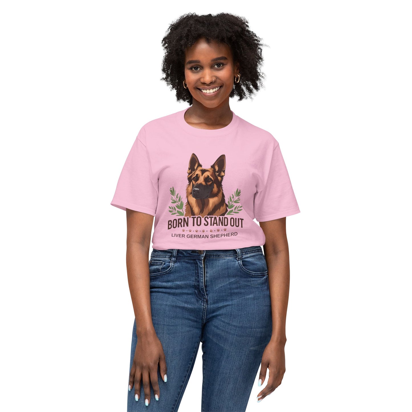Born to Stand Out Unisex Dog Lover T-Shirt, Liver German Shepherd Shirt, Pet Owner Gift, Animal Lover Apparel, Birthday Gift Idea, Summer Style