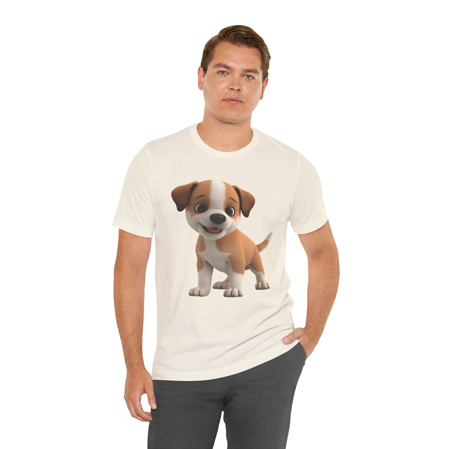 Cute Dog 3D Graphic Tee, Fun Animal Shirt, Dog Lover Gift, Playful Fashion Statement