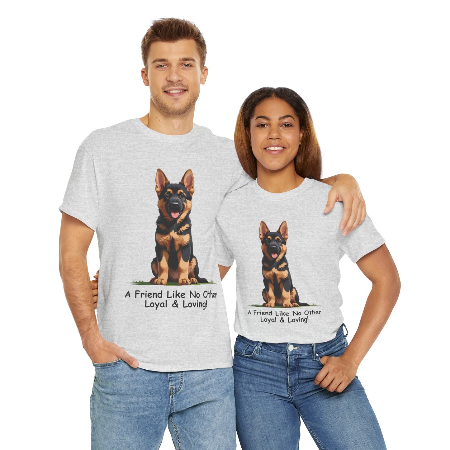Adorable German Shepherd Puppy Lover Tee: A Friend Like No Other, Dog Owner Gift, Dog Mom Shirt, Gifts for Animal Lovers, Unisex Cotton T-shirt