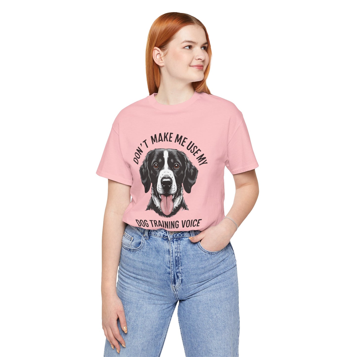 Dog Training T-Shirt - Don't Make Me Use My Dog Training Voice, Funny Pet Owner Gift, Canine Training Apparel