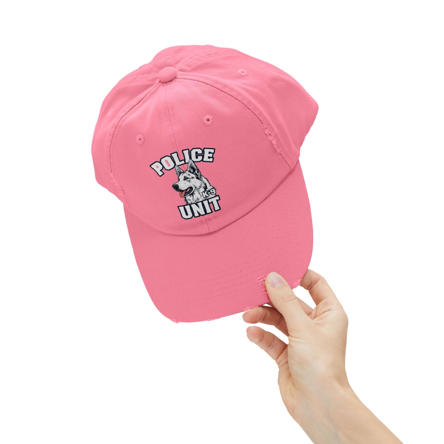 German Shepherd K-9 Police Unit Distressed Cap | Unisex Vintage Hat for Dog Lovers & Police Supporters
