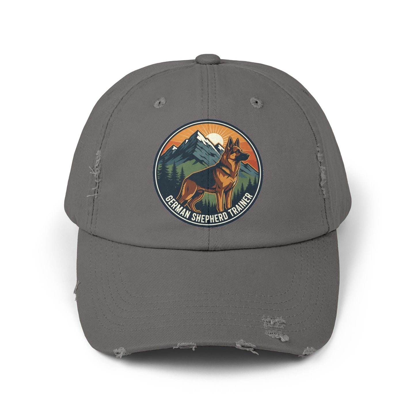 German Shepherd Trainer Cap | Distressed Hat for Dog Lovers | Perfect Gift for Pet Trainers