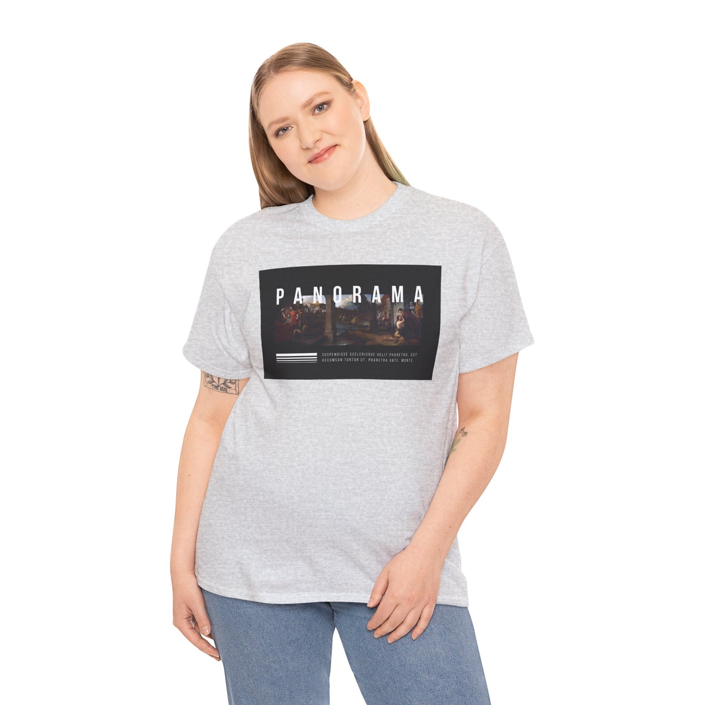 Panorama Unisex Heavy Cotton Tee | Comfortable Everyday Wear, Graphic Tee, Casual Style, Gift for Him/Her, Summer Vibes