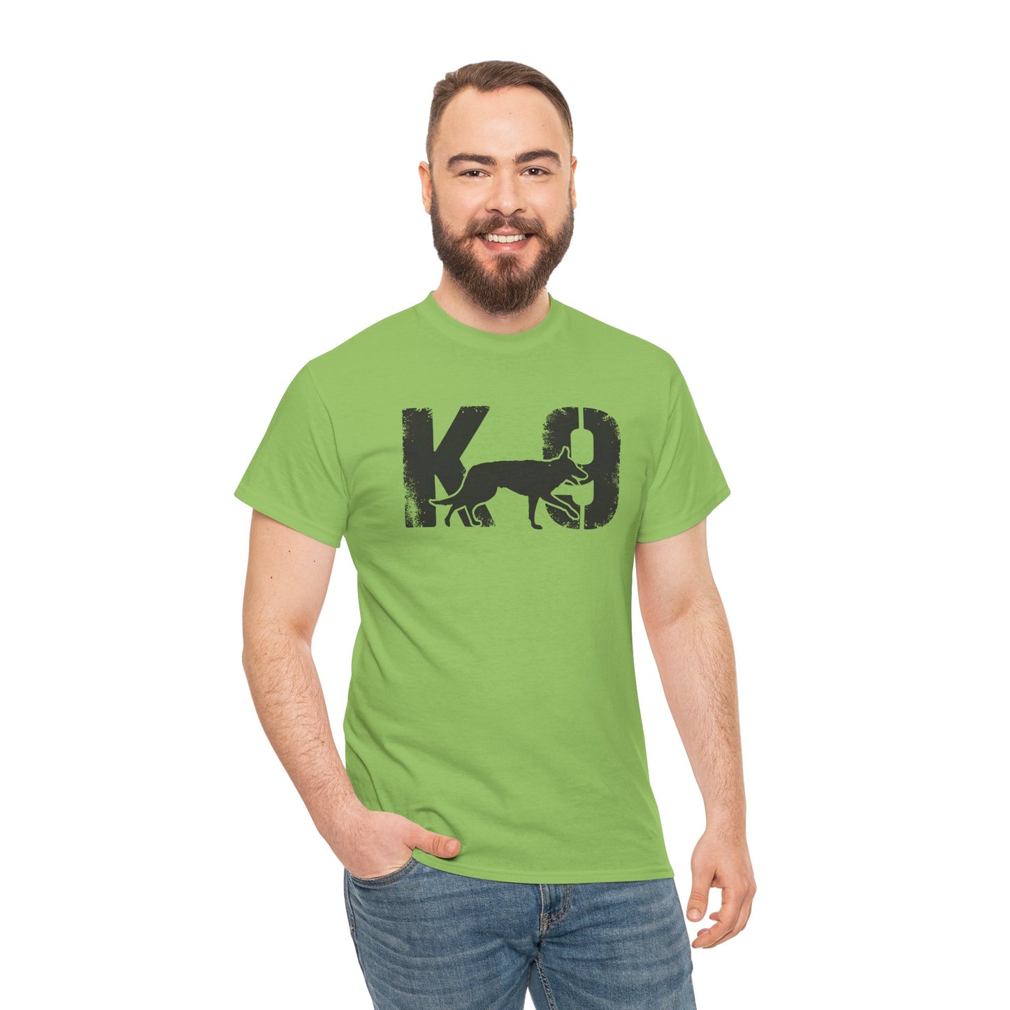 K-9 Dog Lover's Unisex Heavy Cotton Tee | T-Shirt for K-9 Handler | Dog Between K and 9 Design