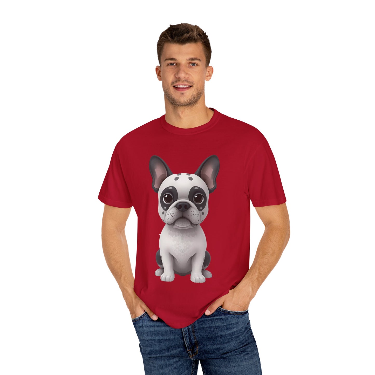 Cute 3D Design French Bulldog Unisex T-shirt, Animal Lover Gift