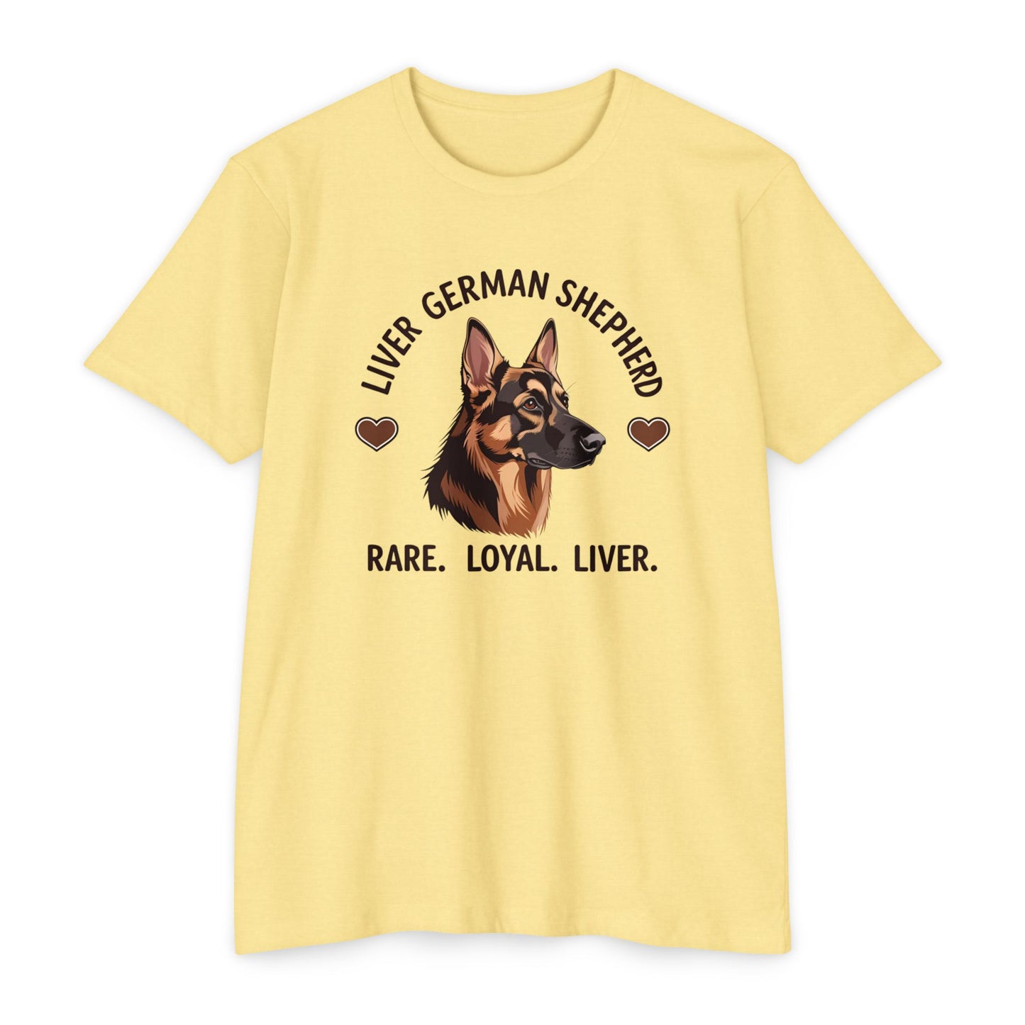 Liver German Shepherd T-Shirt - Rare Loyal Liver, Dog Lover Gift, Unisex Pet Tee, Animal Lover Apparel, Perfect for Birthdays and Dog Shows