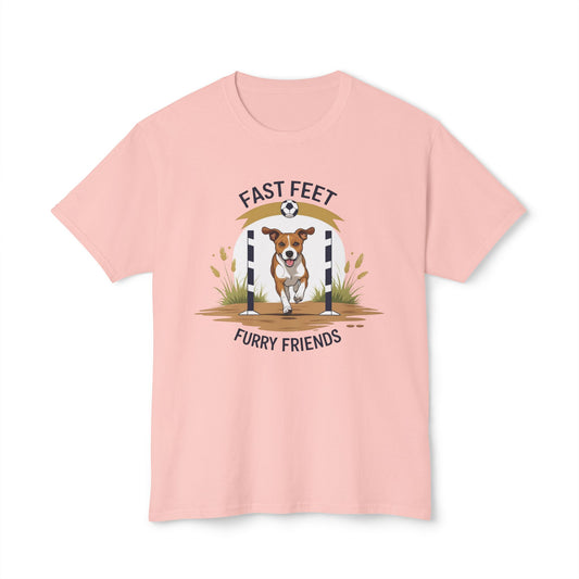 Fast Feet Furry Friends Unisex Dog Agility T-Shirt, Dog Lover Tee, Animal Rescue Gift, Gifts for Dog Owners