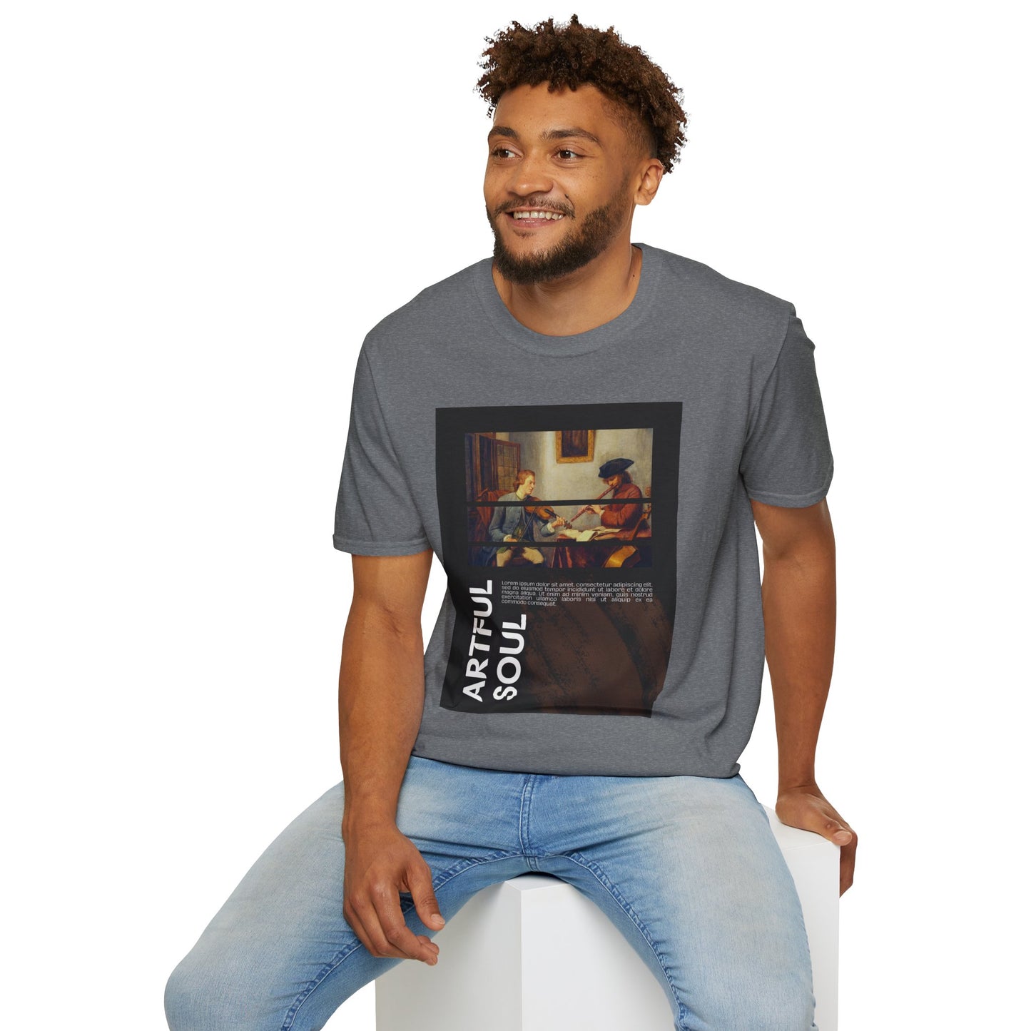 Artful Soul Unisex Softstyle T-Shirt, Artistic Tee, Gift for Art Lovers, Casual Wear, Creative Fashion, Art Enthusiast Shirt